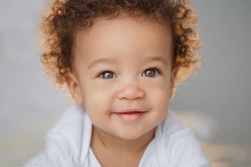 A smiling baby