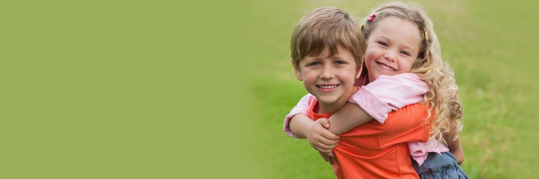 Young boy and girl smiling after dental sealants, Corona CA